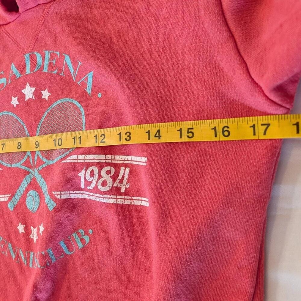 Art Class Tennis Club Hoodie Girls L 10-12 Coral Cropped Graphic Sweatshirt - Picture 4 of 6